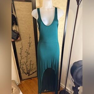 Timing Teal High-Low Dress